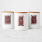 Noble Bourgogne en Zilver Product Verpakkingsetike Voedselcontainer Etiket (Flessen)