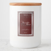 Noble Bourgogne en Zilver Product Verpakkingsetike Voedselcontainer Etiket (Voorkant)