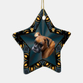 Noble Boxer Dog Star-Ornament Keramisch Ornament (Rechts)