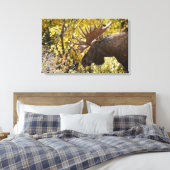 Noble Bull Moose Canvas Afdruk (Insitu (Slaapkamer))