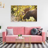 Noble Bull Moose Canvas Afdruk (Insitu (Woonkamer))