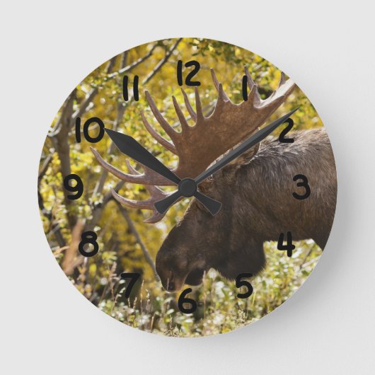 Noble Bull Moose Ronde Klok (Voorkant)