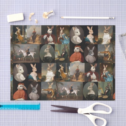 Noble Bunnies Portrait Collection Decoupage Tissuepapier (Craft)