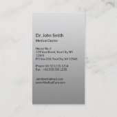 Noble Classy Medical Elegant Black White Asclepius Visitekaartje (Achterkant)