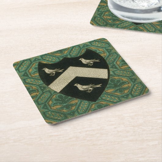 Noble Crest II Kartonnen Onderzetters (Schuin)