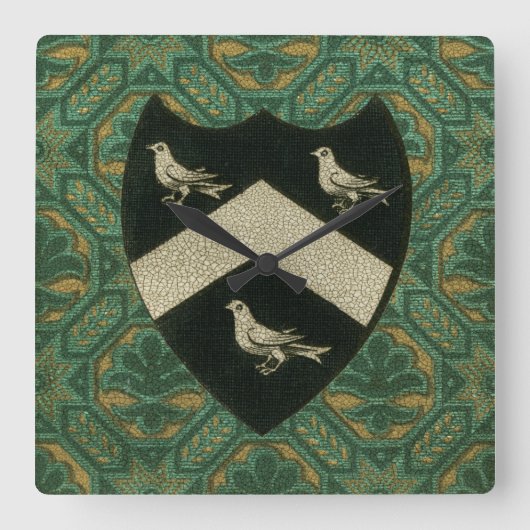 Noble Crest II Vierkante Klok (Voorkant)