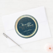 Noble Dark Blue Product Packaging Label Gold Lijst (Envelop)