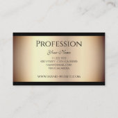 Noble Dark Gold Gradient op zwart met Logo Luxury Visitekaartje (Achterkant)