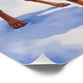 Noble Doberman Guarding Christmas Sleigh Winter Perfect Poster (Hoek)