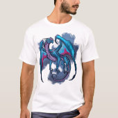 Noble Flying Blue Dragon T-shirt (Voorkant)