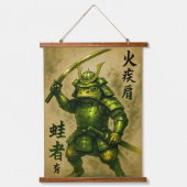 Noble Frog Samurai Hangend Wandkleed (Voorkant)
