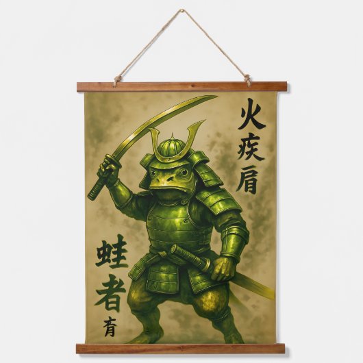 Noble Frog Samurai Hangend Wandkleed (Voorkant)