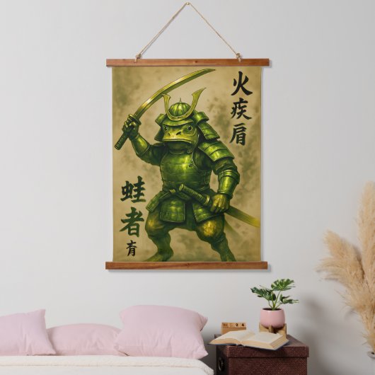 Noble Frog Samurai Hangend Wandkleed (Slaapkamer)