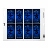 Noble Gentlemen Knights Crest Blauw Bierlabel Etiket (Full Sheet)