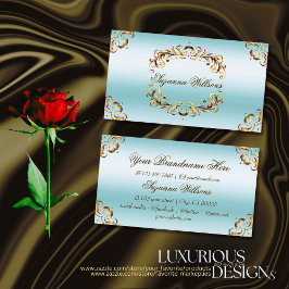 Noble Gold Decor Ice Blue Indrukwekkend en luxe Visitekaartje