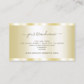 Noble Gold Effect met luchtige neushoorns Visitekaartje (Achterkant)