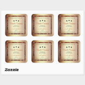 Noble Gold Effect Shimmery Glitter Product Labels (Vel)