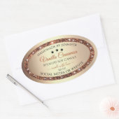 Noble Gold Effect Shimmery Glitter Product Labels (Envelop)