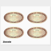 Noble Gold Effect Shimmery Glitter Product Labels (Vel)