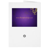 Noble Gold en Paarse Scroll Table Card (Achterkant)