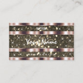 Noble Gold Glitter Sparkle Stars Roos Golden Visitekaartje (Voorkant)