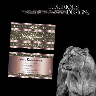 Noble Gold Glitter Sparkle Stars Roos Golden Visitekaartje