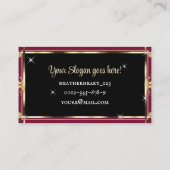 Noble Gold  Zwart Bourgogne Rood Ombre Logo Visitekaartje (Achterkant)