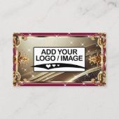 Noble Gold  Zwart Bourgogne Rood Ombre Logo Visitekaartje (Voorkant)