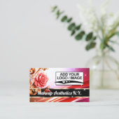 Noble Golden Pink Rose Glitter Stars QR Code Logo Visitekaartje (Staand voorkant)