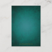 Noble Green & Gold Scroll Table Plaatskaart Plaatskaartje (Achterkant)