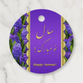 Noble Happy Noroez Hyacinten Bedankjes Labels (Voorkant)