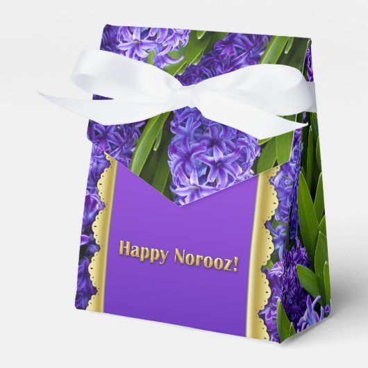 Noble Happy Noroez Hyacinten - Favor Box Tent Bedankdoosjes (Voorkant Zijde)