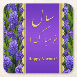 Noble Happy Norooz Hyacinths - Papier Onderzetter