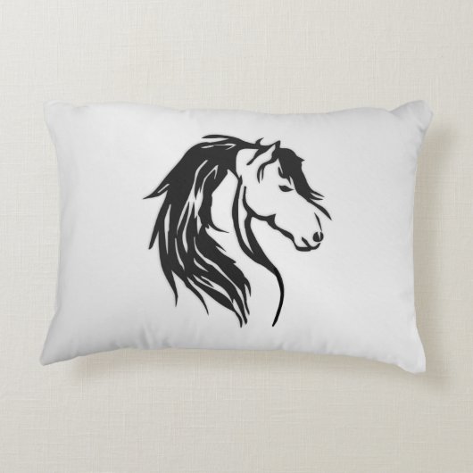 Noble Horse Head Accent Kussen (Achterkant)