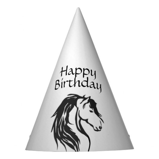 Noble Horse Head Birthday Feesthoedjes (Voorkant)