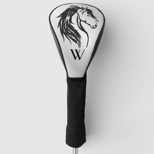 Noble Horse Head persoonlijk Golfheadcover (Voorkant)