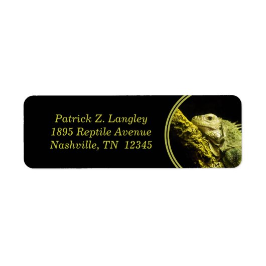 Noble Iguana retouradreslabels Etiket (Voorkant)