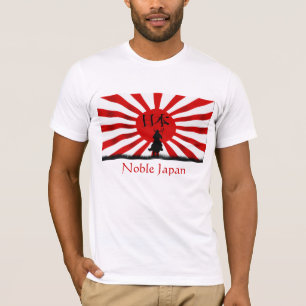 Noble JAPAN Samurai vlag aardbeving reliëf T-shirt