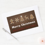 Noble Kerstontbijtkoekjes Rechthoekige Sticker (Envelop)