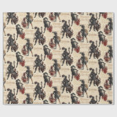 Noble Knight in Armor Medieval militaire Spelen Cadeaupapier (Vlak)