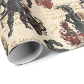 Noble Knight in Armor Medieval militaire Spelen Cadeaupapier (Rol Hoek)