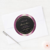 Noble Lavender Sparkle Glitter Lijst Productlabel Ronde Sticker (Envelop)