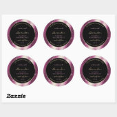 Noble Lavender Sparkle Glitter Lijst Productlabel Ronde Sticker (Vel)