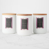 Noble Lavender Sparkle Glitter Lijst Productlabel Voedselcontainer Etiket (Flessen)