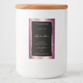 Noble Lavender Sparkle Glitter Lijst Productlabel Voedselcontainer Etiket (Voorkant)