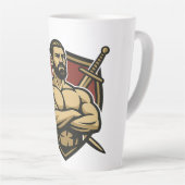 Noble Lion Shield-Mok Latte Mok (Rechterhoek)