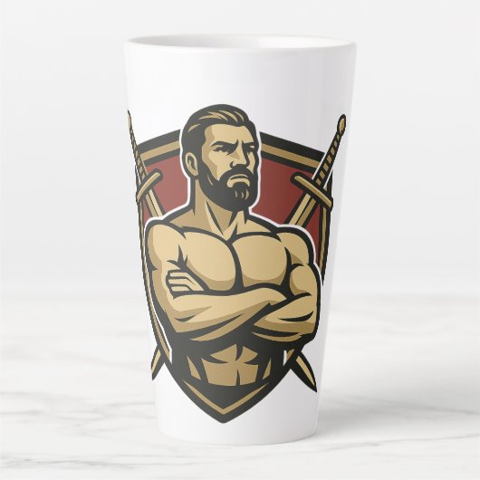 Noble Lion Shield-Mok Latte Mok (Voorkant)