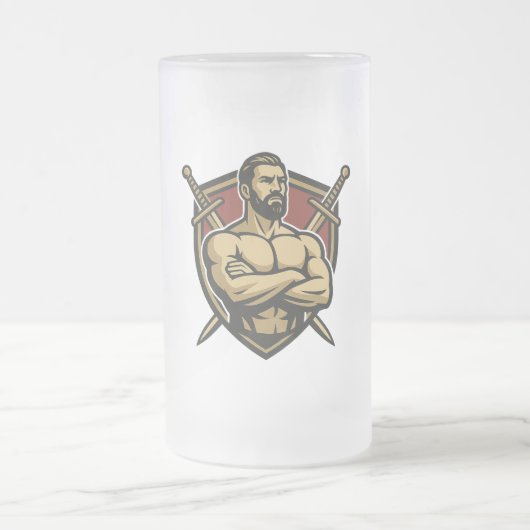 Noble Lion Shield-Mok Matglas Bierpul (Center)