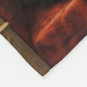 Noble Maine Coon Cat Throne Art Print Fleece Deken (Hoek)