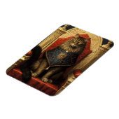 Noble Maine Coon Cat Throne Art Print Magneet (Linkerzijde)